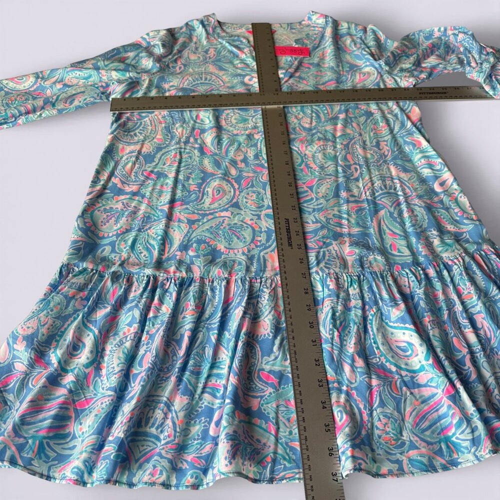 Lilly Pulitzer Women's CHARLEE TUNIC Dress Zanzibar Blue Fish Kiss XL NWT - Picture 6 of 7